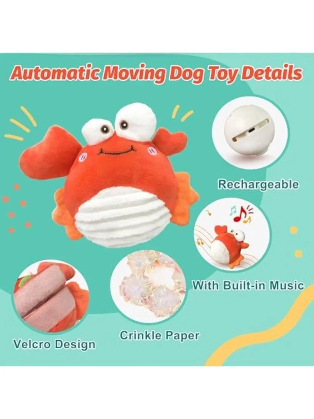 Engaging Interactive Crab Dog Toy for Endless Fun and Mental Stimulation